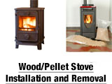 Wood/Pellet Stove Installation and Removal Want to have one installed? We can do that! We would recommend a quick free estimate appointment prior to your stove purchase to make sure you have the right kind of space and venting options. Want one removed? We can do that too! 